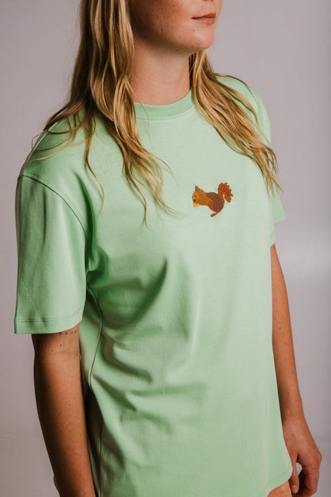 Squirrel Heavy T-shirt - Light Green