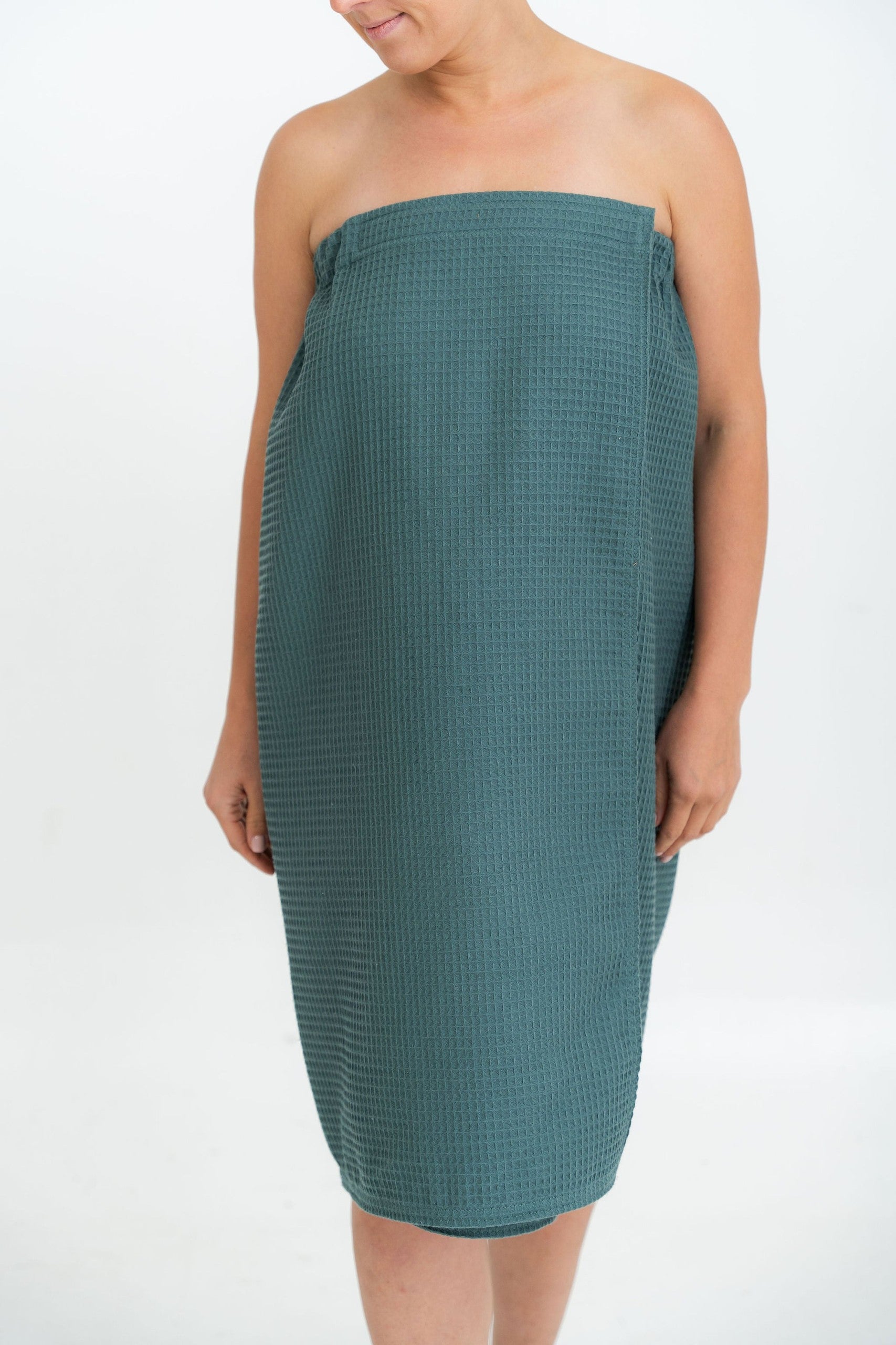 Cotton Waffle Sauna Wrap With Velcro