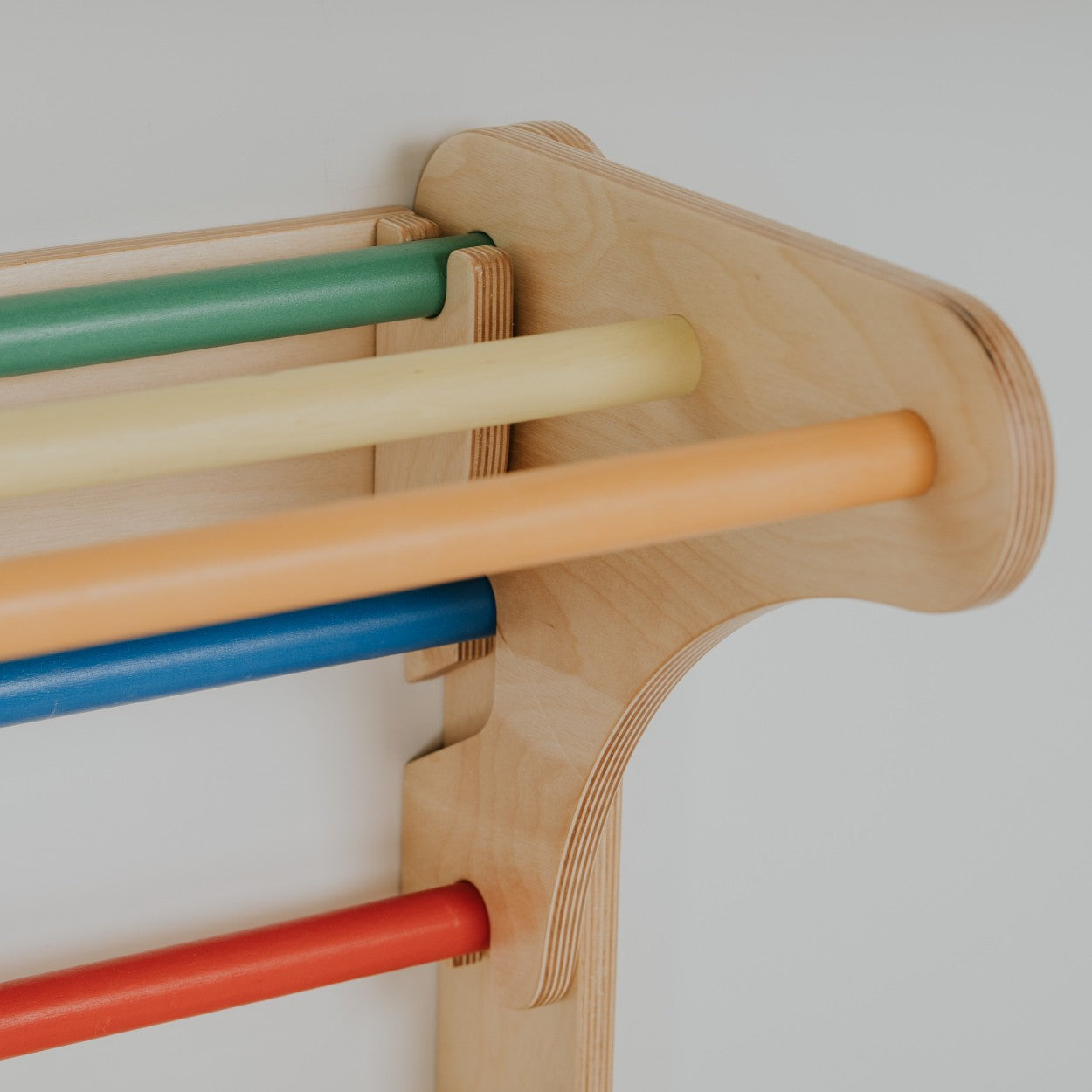 Pikler Triangle Climber with Swedish Wall Add-On (Ages 6m–7y) - Rainbow