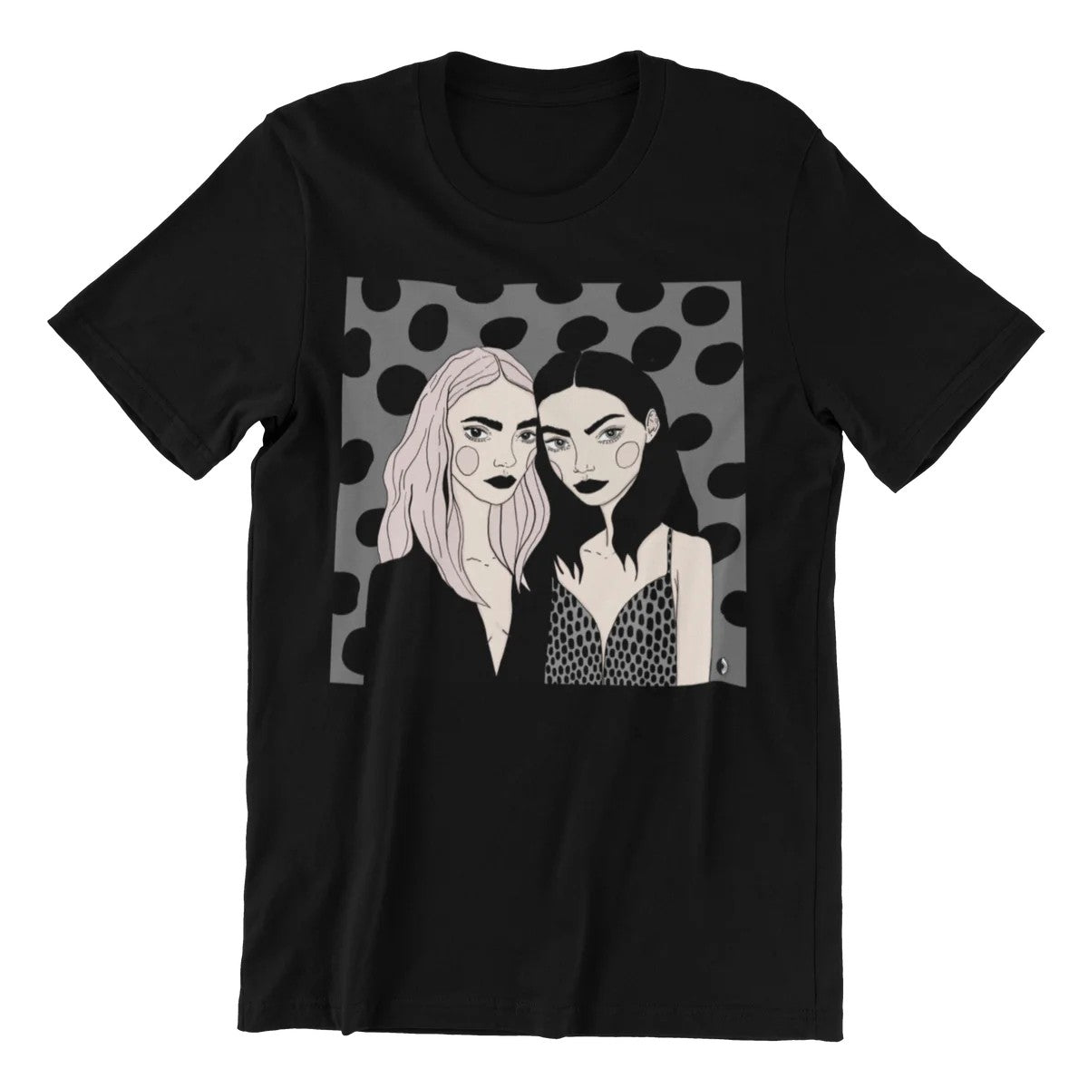 Unisex Organic Cotton T-shirt with Illustration - Love Your Sisters